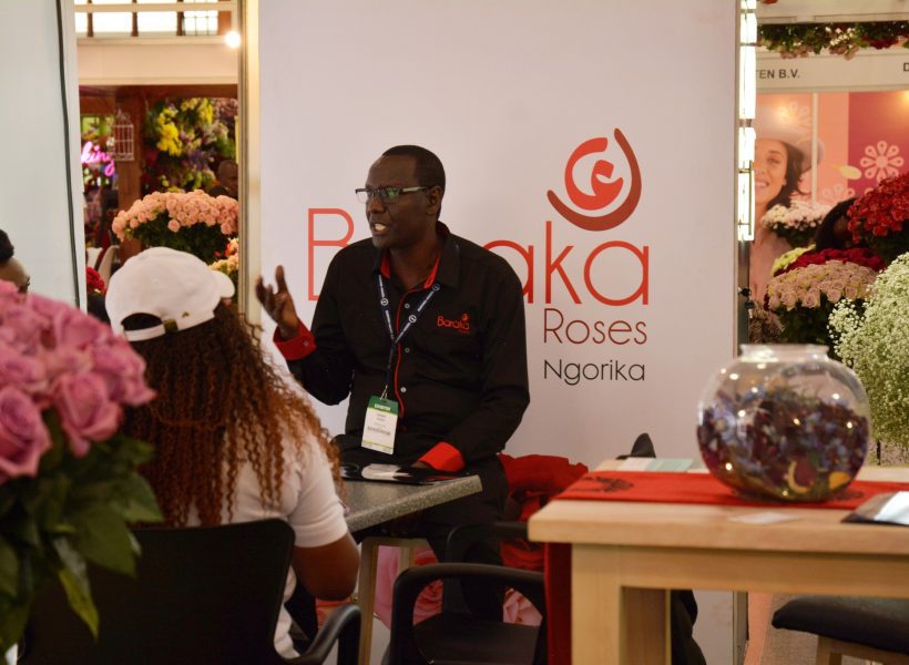 Baraka Roses staff attending to clients in the IFTEX 2025 Nairobi