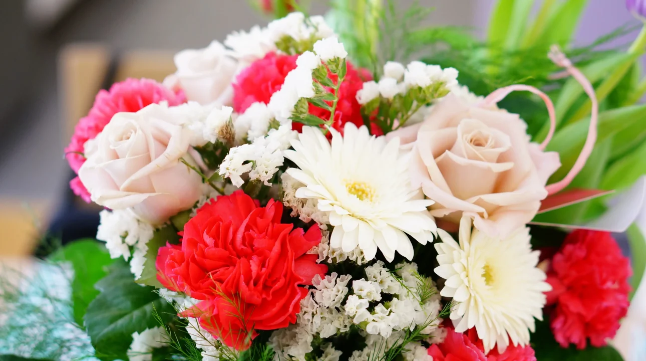 Bouquet flowers closeup