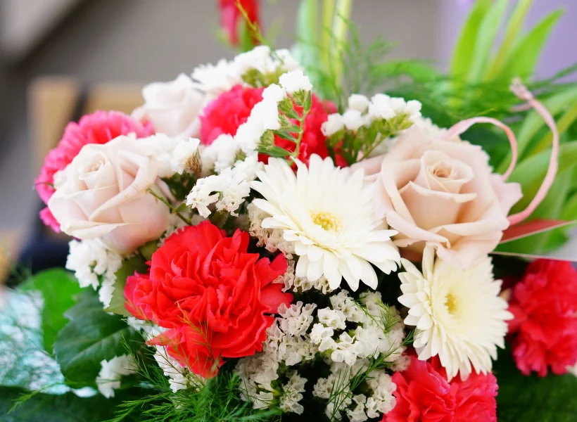 Bouquet flowers closeup